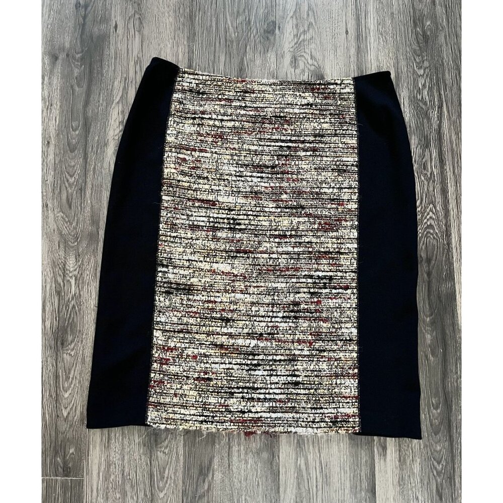 Women's Lafayette 148 New York Skirt Stretch Knit Tweed Pencil Straight Size 14 - Picture 1 of 6